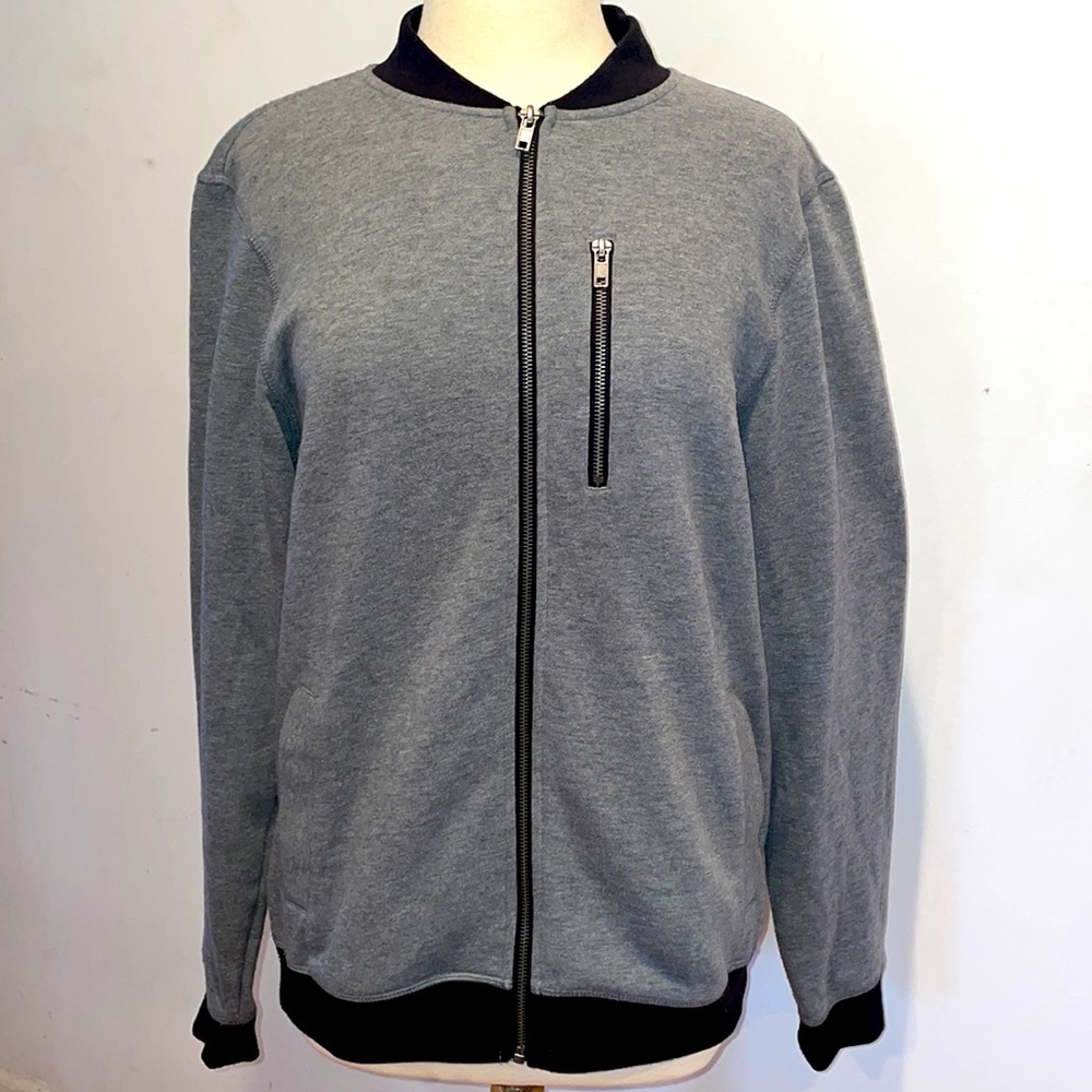 The Rail medium zip-up crewneck sweatshirt, Gray
